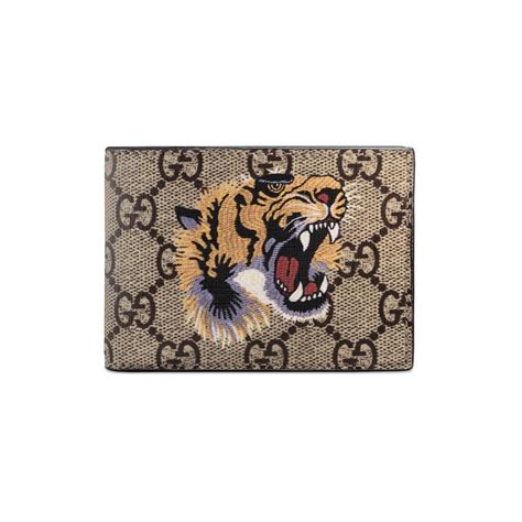 gucci tiger print gg wallet|Gucci wallet men tiger.